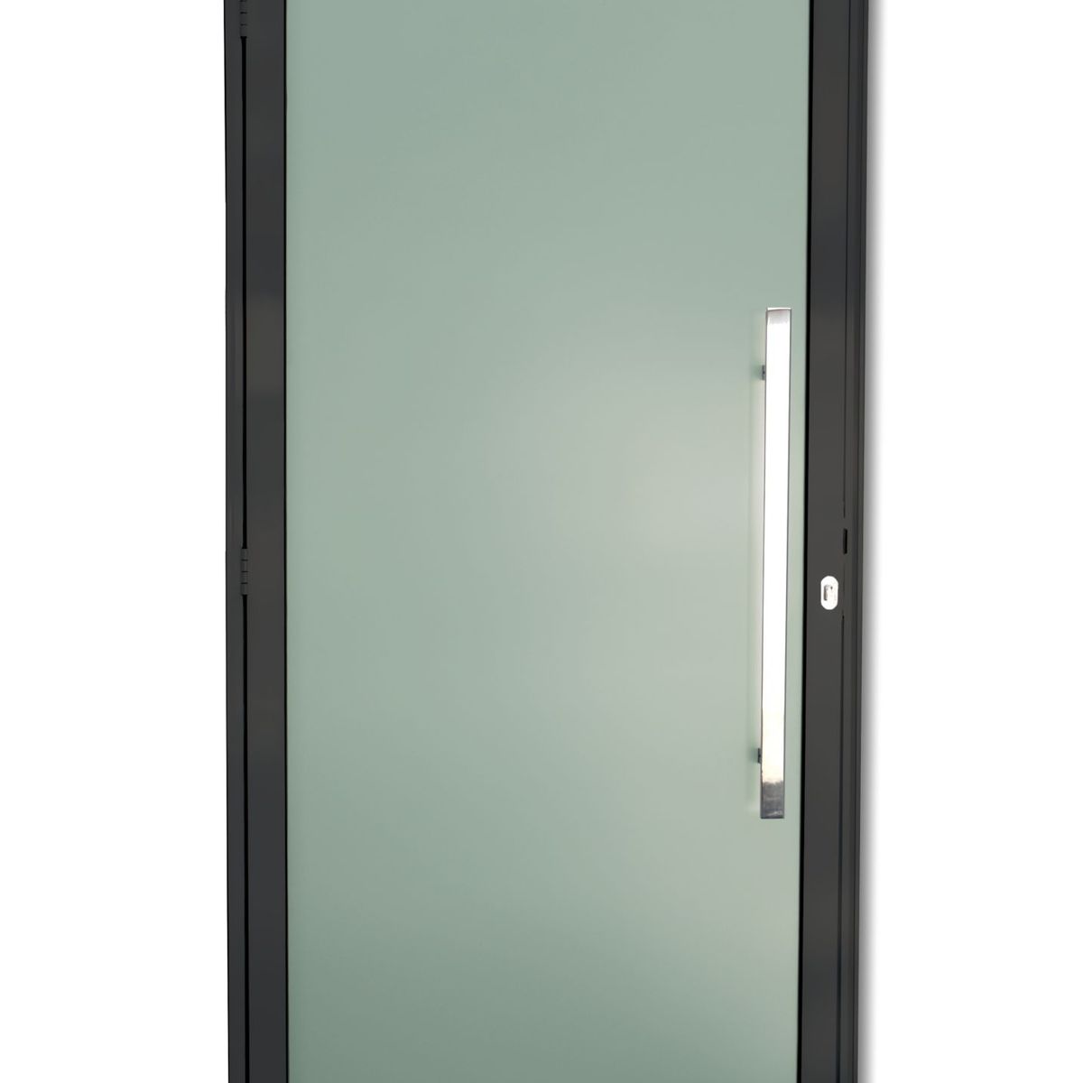 Porta de Vidro e Puxador Alumínio Preto Direita 210x90x4,6cm Super 25, marca Brimak - Foto Principal