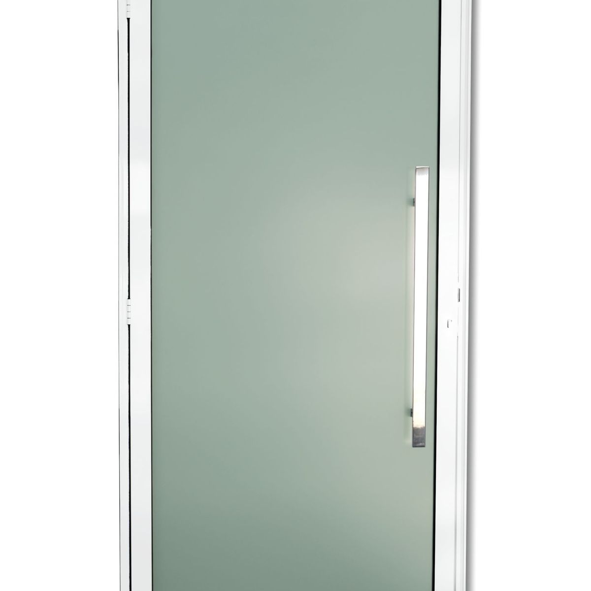 Porta de Vidro e Puxador Alumínio Branco Direita 210x100x4,6cm Super 25, marca Brimak - Foto Principal