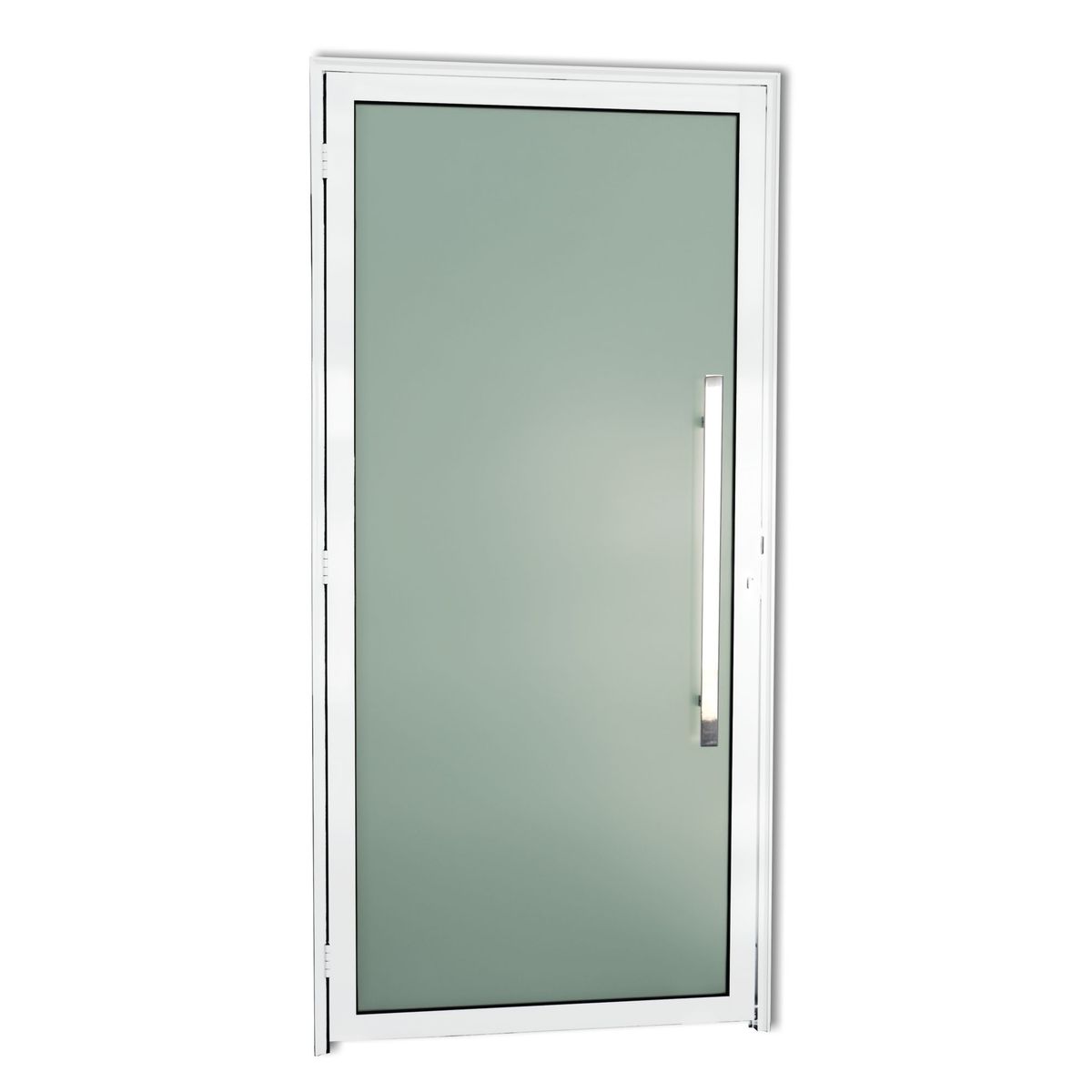Porta de Vidro e Puxador Alumínio Branco Direita 210x100x4,6cm Super 25, marca Brimak - Foto Principal