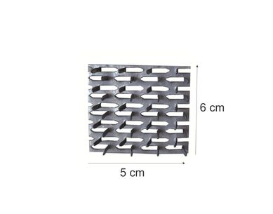 Dentado Antiracha 5x6cm Cinza