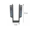 Estribo com Aba Fora 5x10cm Cinza