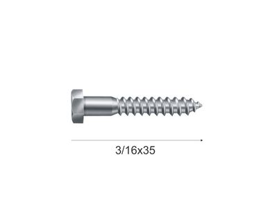 Parafuso Sextavado Gmax 3/16x35cm Cinza