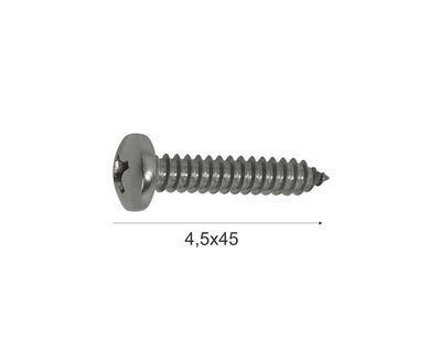 Parafuso Fix Cabea de Panela F.Cruz Gmax 4,5x45cm Cinza