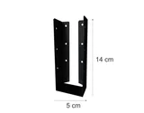 Estribo com Aba para Dentro em Epoxi 5x14cm Preto