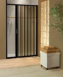 Box Sanfonado para Chuveiro 130x185cm de PVC Preto