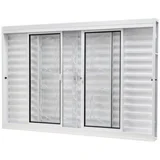 Janela Veneziana Aço Branco 6 Folhas Corrente Central 100x150x12cm Qualitysol