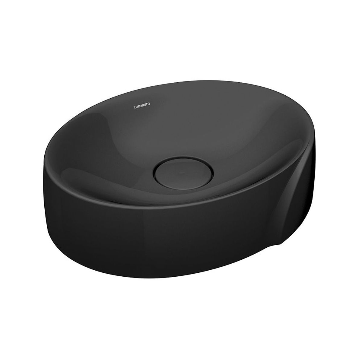 Cuba de Apoio OA03 12x50x42cm Oval Preto, marca Lorenzetti - Foto Principal