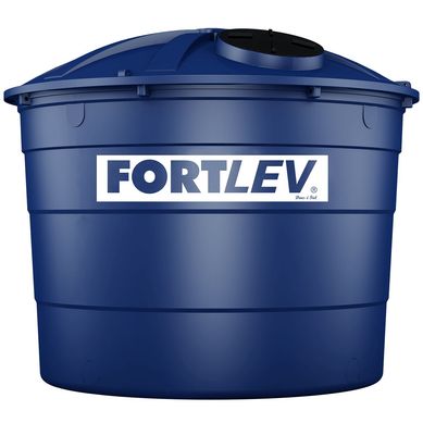 Caixa de gua 10.000L Polietileno Tampa Encaixe Azul Fortlev