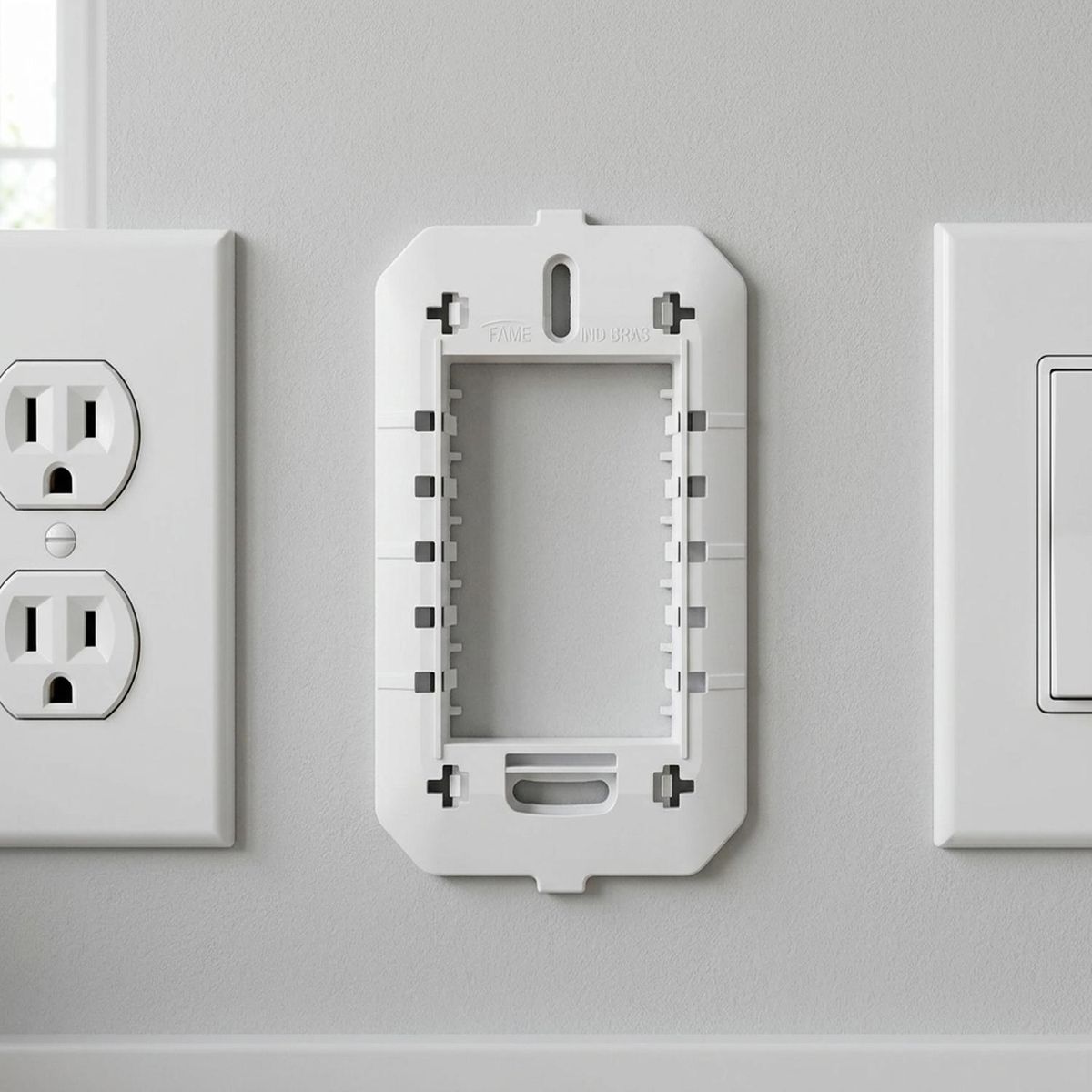 Suporte 4x2" para 3 Módulos Horizontais Elegance Branco, marca Fame - Foto 2