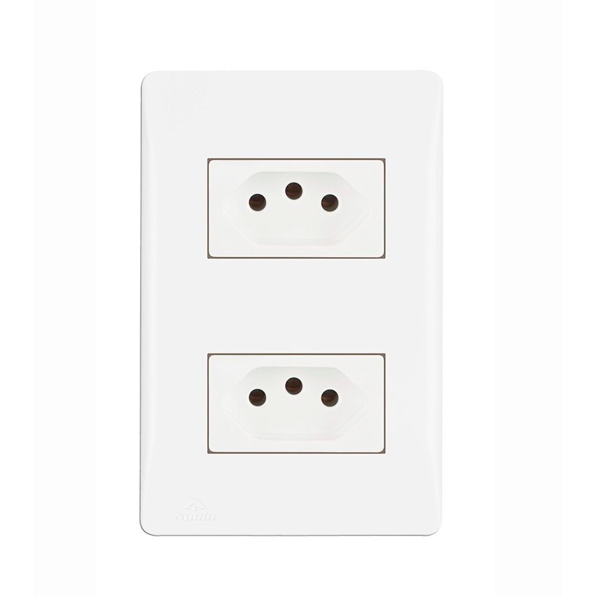 Conjunto Tomada 4X2 10A Moduluz Branco, marca Apoio - Foto Principal