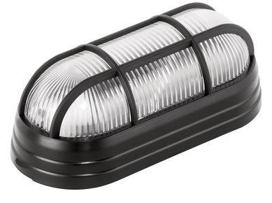 Arandela Tartaruga Kansas com Grade 20W, Preto