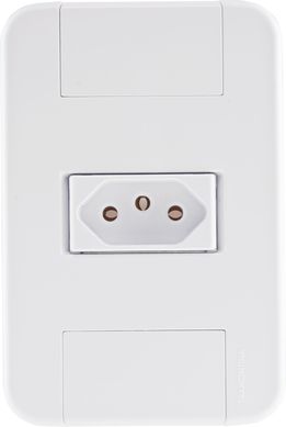 Conjunto Tomada 4X2 10A Tablet Branco