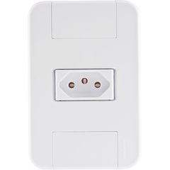 Conjunto Tomada 4X2 10A Tablet Branco