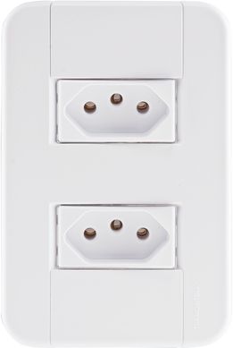 Conjunto Tomada 4X2 10A Tablet Branco