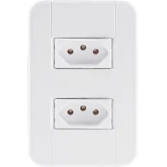 Conjunto Tomada 4X2 10A Tablet Branco