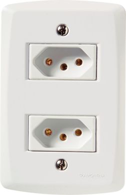 Conjunto Tomada 4X2 10A Lux2 Branco
