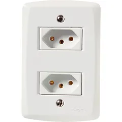 Conjunto Tomada 4X2 10A Lux2 Branco