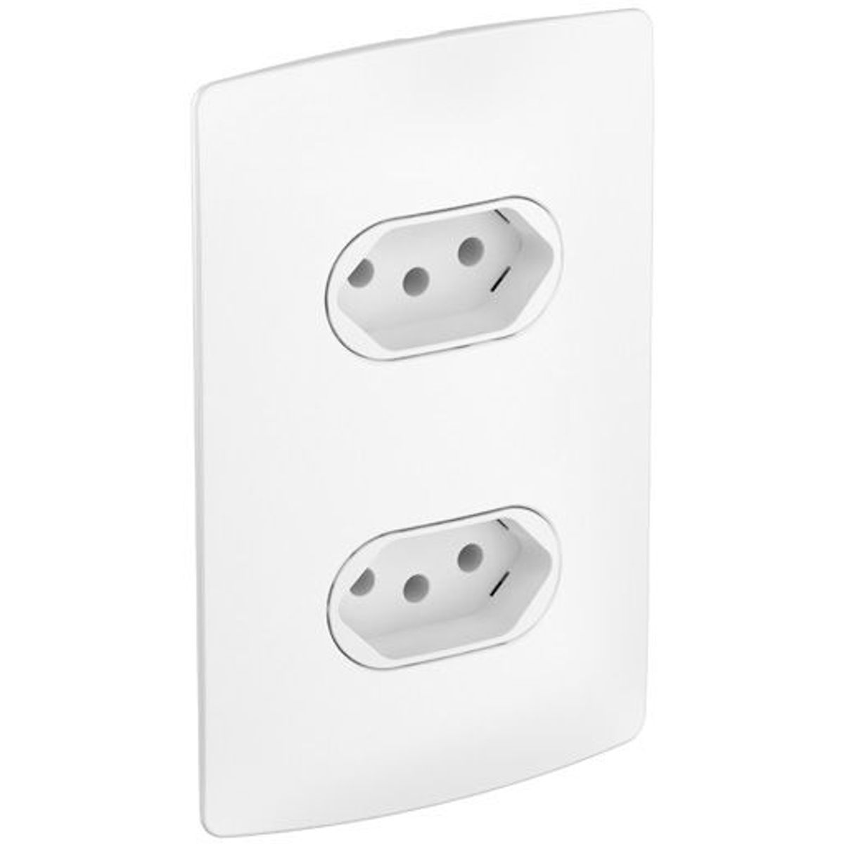 Conjunto 2 Tomadas 2P+T 10A 4x2 Bivolt Branco Nereya, marca Pial - Foto Principal