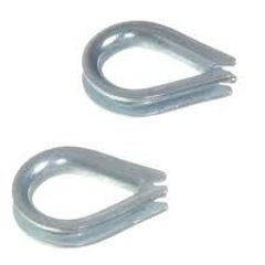 Anilha para Cabo Aço C 1/4" Enc 2 Peças Zincado