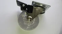 Rodízio em Silicone com Trava 35mm 01 Peça Transparente