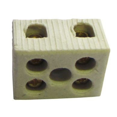 Conector Porcelana Bipolar Para Cabo/Fio 6Mm2