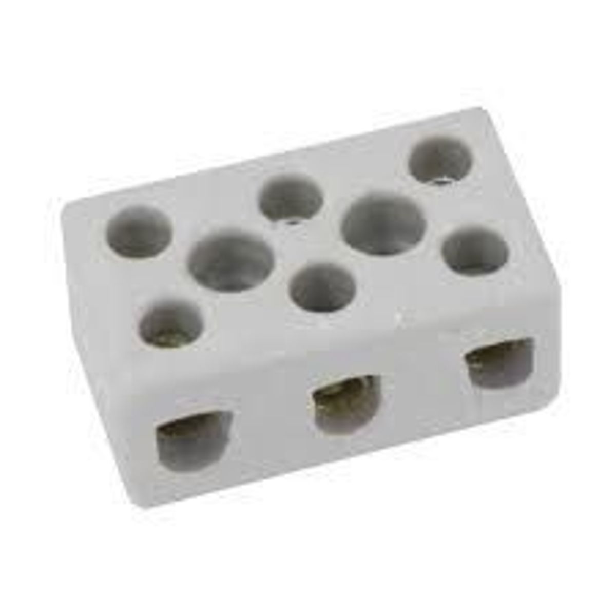 Conector Porcelana Tripolar Para Cabo/Fio 6Mm2, marca Halux - Foto Principal