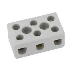 Conector Porcelana Tripolar Para Cabo/Fio 6Mm2