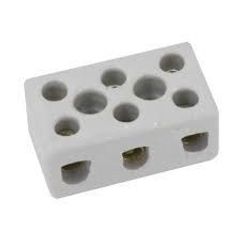 Conector Porcelana Tripolar Para Cabo/Fio 10Mm2