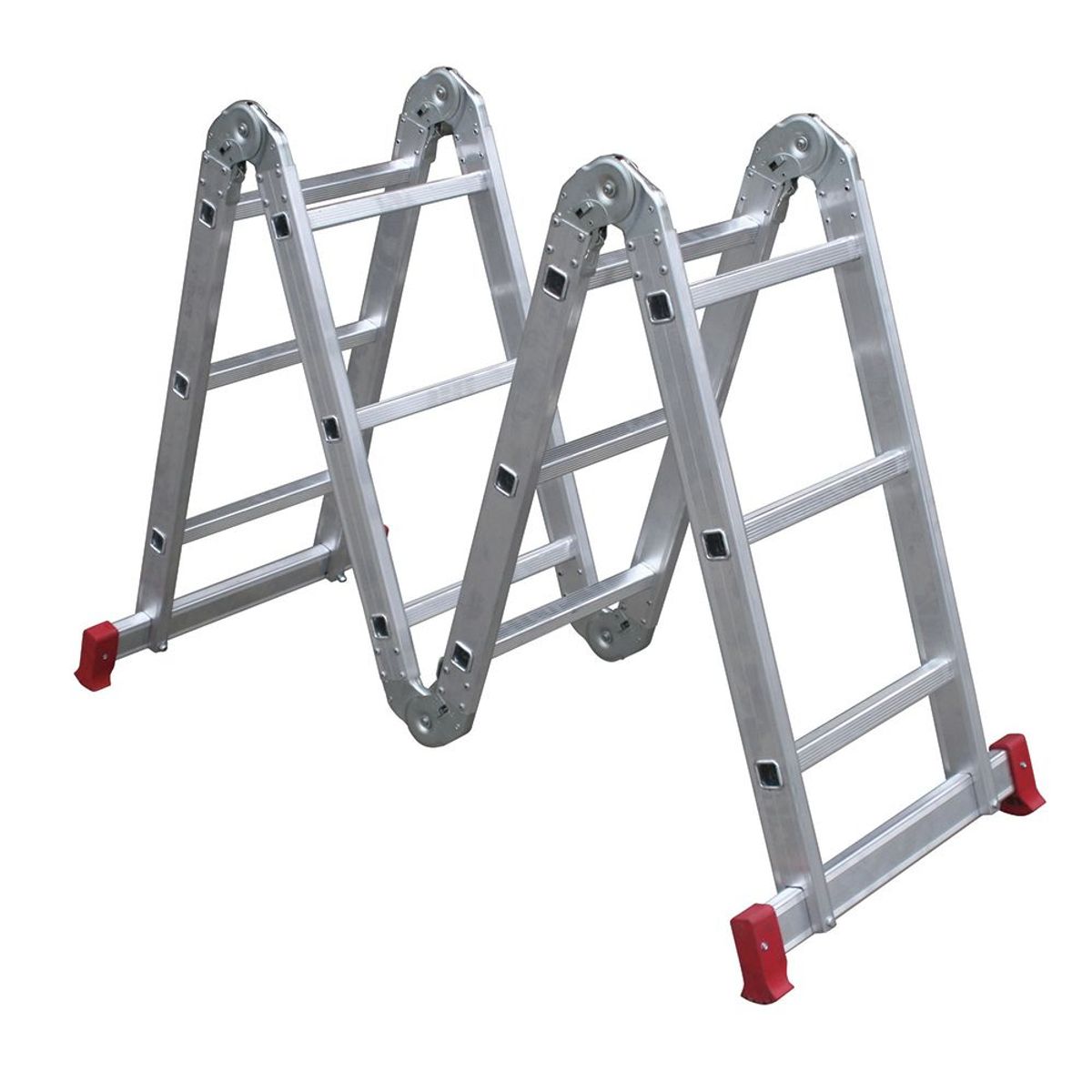 Escada Articulada 4X3 Suprema Pro 12 Degraus Alumínio, marca Suprema Pro - Foto Principal