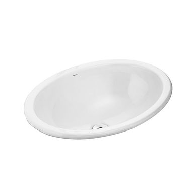 Cuba de Sobrepor Oval 50,5x39cm Branco