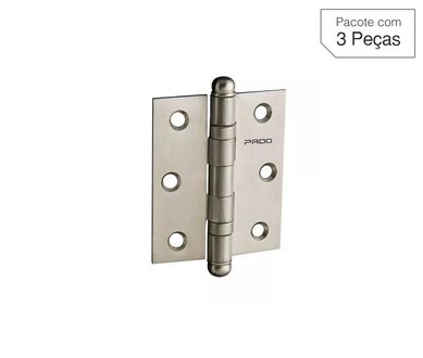 Dobradia Cromado de Inox para Porta 3/5 x 3