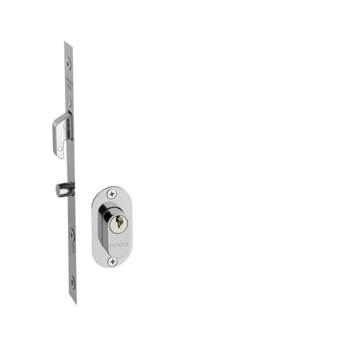 Fechadura Porta de Correr Bico de Papagaio 801 maquina 19mm Cromado Pado, marca Pado - Foto Principal