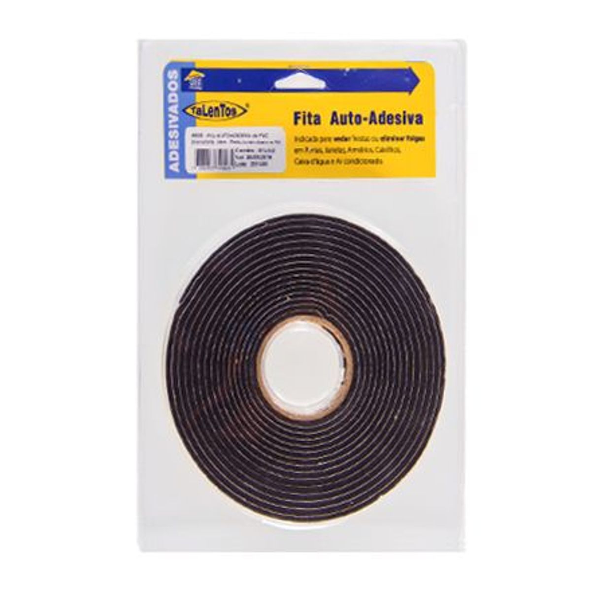 Fita Auto Adesiva de PVC Preto, marca Talentos - Foto Principal