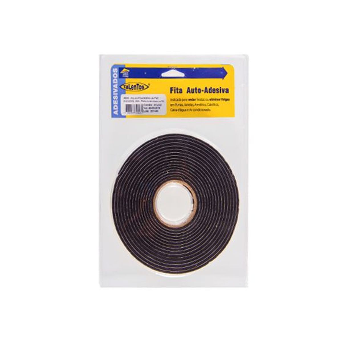 Fita Auto Adesiva de PVC Preto, marca Talentos - Foto Principal