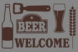 Tapete Vinil Super Print Beer 40x60cm Cinza