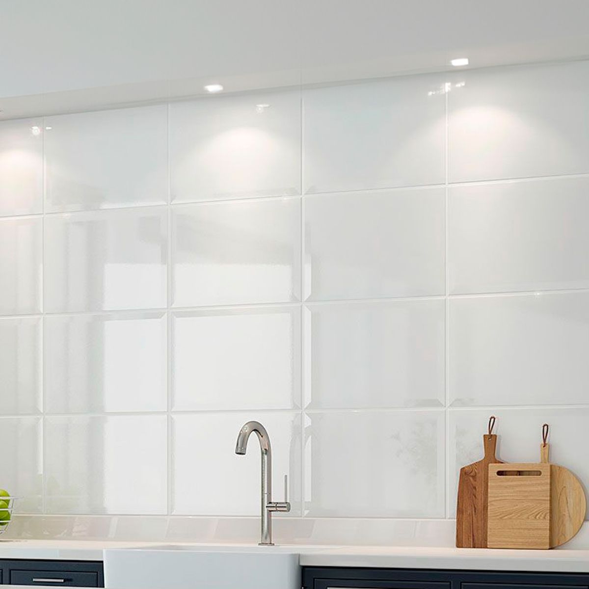 Revestimento Bisotado BR 32 32x45cm Caixa 2,00m² Brilhante Branco, marca Formigres - Foto Principal