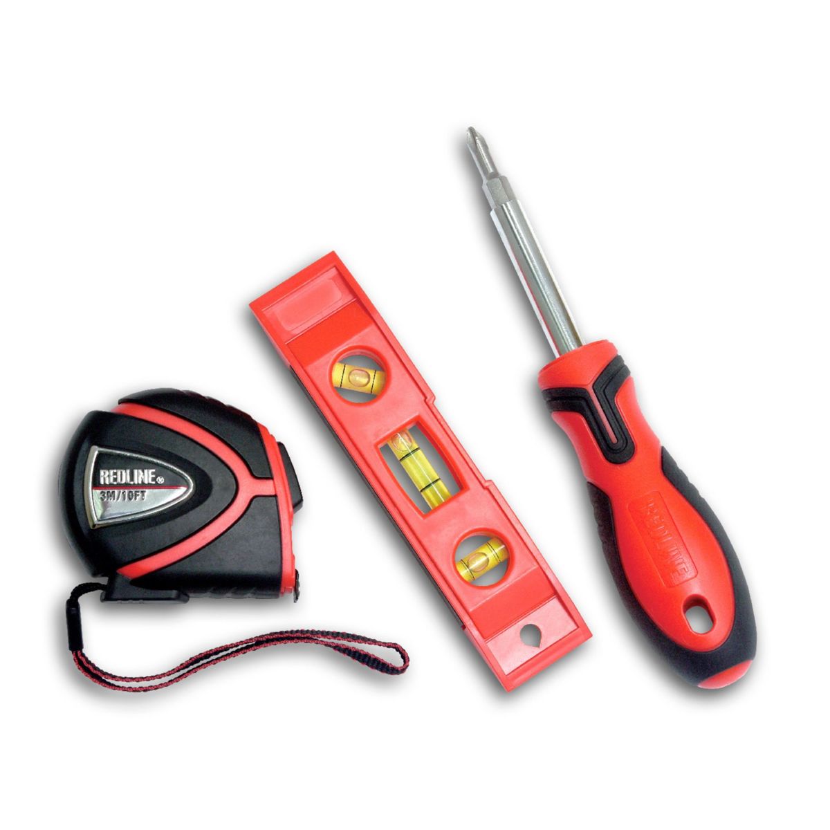 Kit de 3 Peças com Trena Chave e Nível RLE, marca Redline - Foto Principal