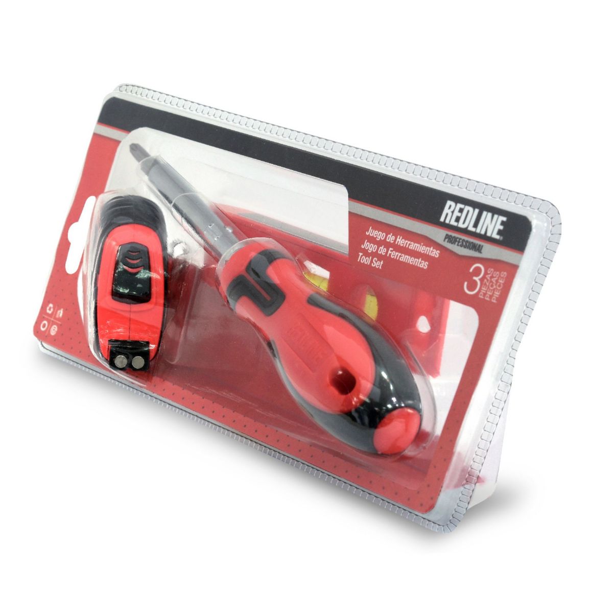 Kit de 3 Peças com Trena Chave e Nível RLE, marca Redline - Foto 2