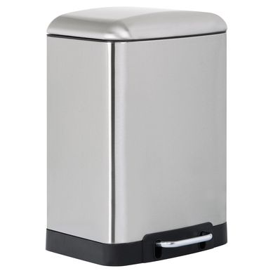 Lixeira Retangular Metal com Pedal 12L Inox