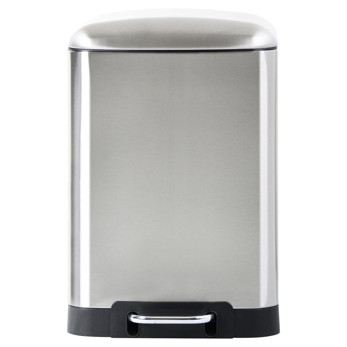 Lixeira Retangular Metal com Pedal 12L Inox, marca Just Home Collection - Foto 2