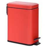 Lixeira com pedal de 6 litros 14,5x29cm Vermelho