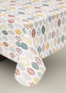 Toalha de Mesa Prtica 210x140cm Folhagem Colorida