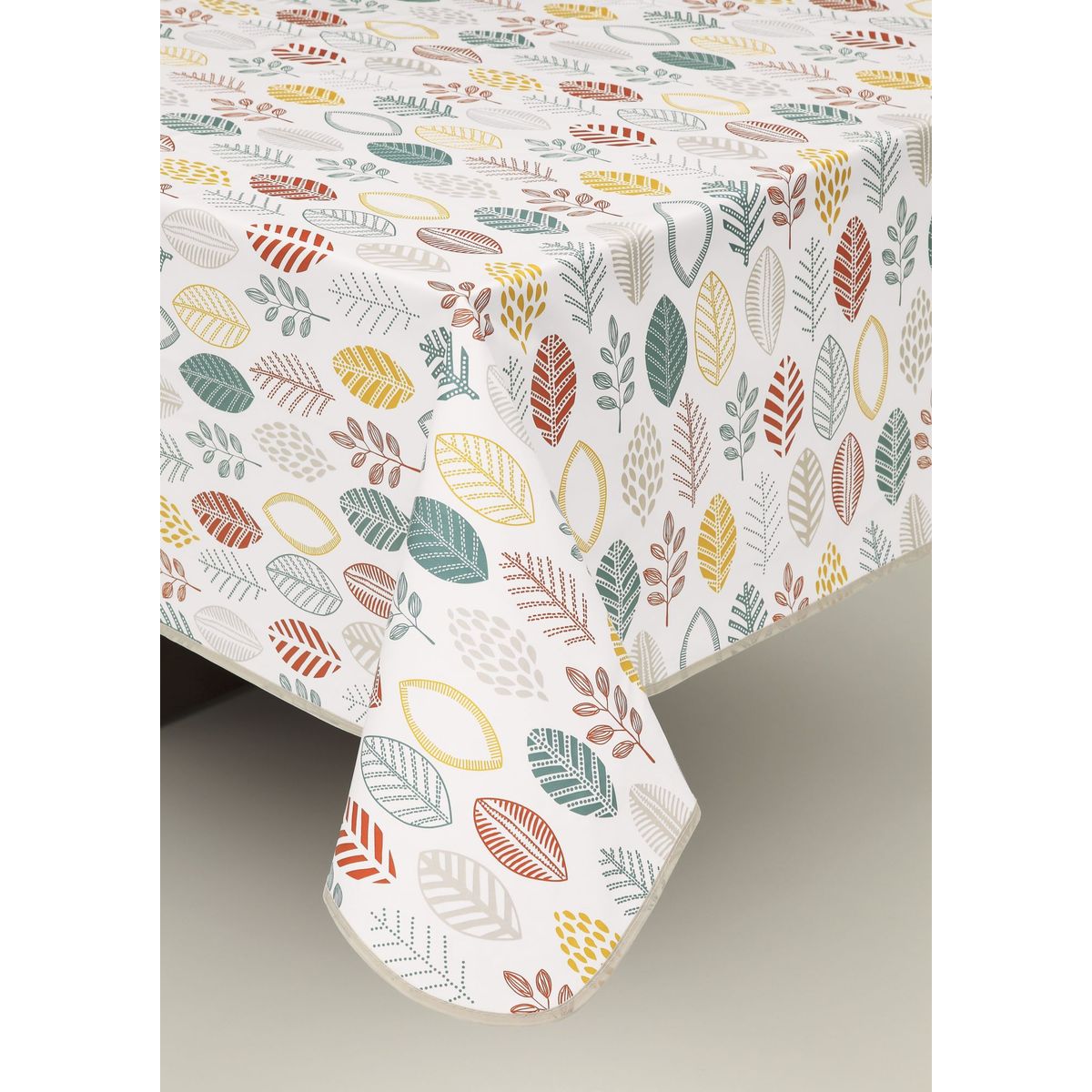 Toalha de Mesa Prática 210x140cm Folhagem Colorida, marca Copa&cia - Foto Principal