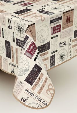 Toalha de Mesa Prtica Tickets 140x210cm Estampado