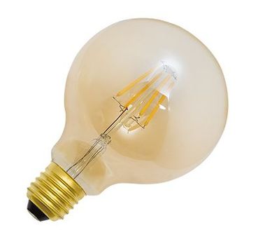 Lmpada LED Ballon Filamento Luz mbar 4W 127V