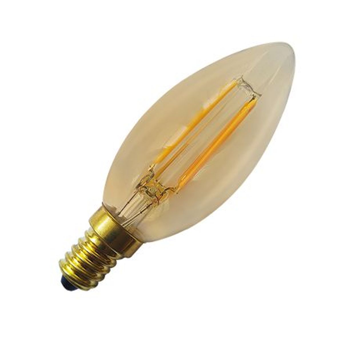 Lâmpada LED Vela Filamento Luz Âmbar 2W 220V, marca Luminatti - Foto Principal