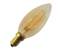 Lâmpada LED Vela Filamento Luz Âmbar 2W 220V