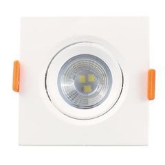 Spot Mini COB Quadrado 3W 3000K Bivolt