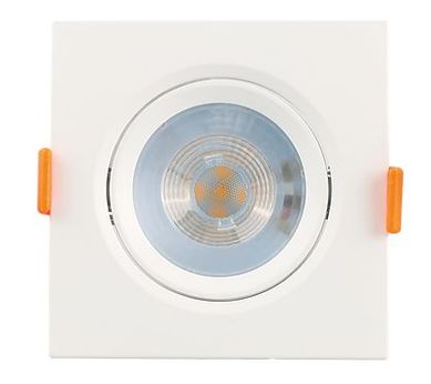 Spot de Embutir Mini Quadrado COB 5W 3000K Luz Amarela Bivolt