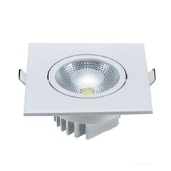 Spot de Embutir Mini Quadrado COB 5W 6500K Luz Branca Bivolt